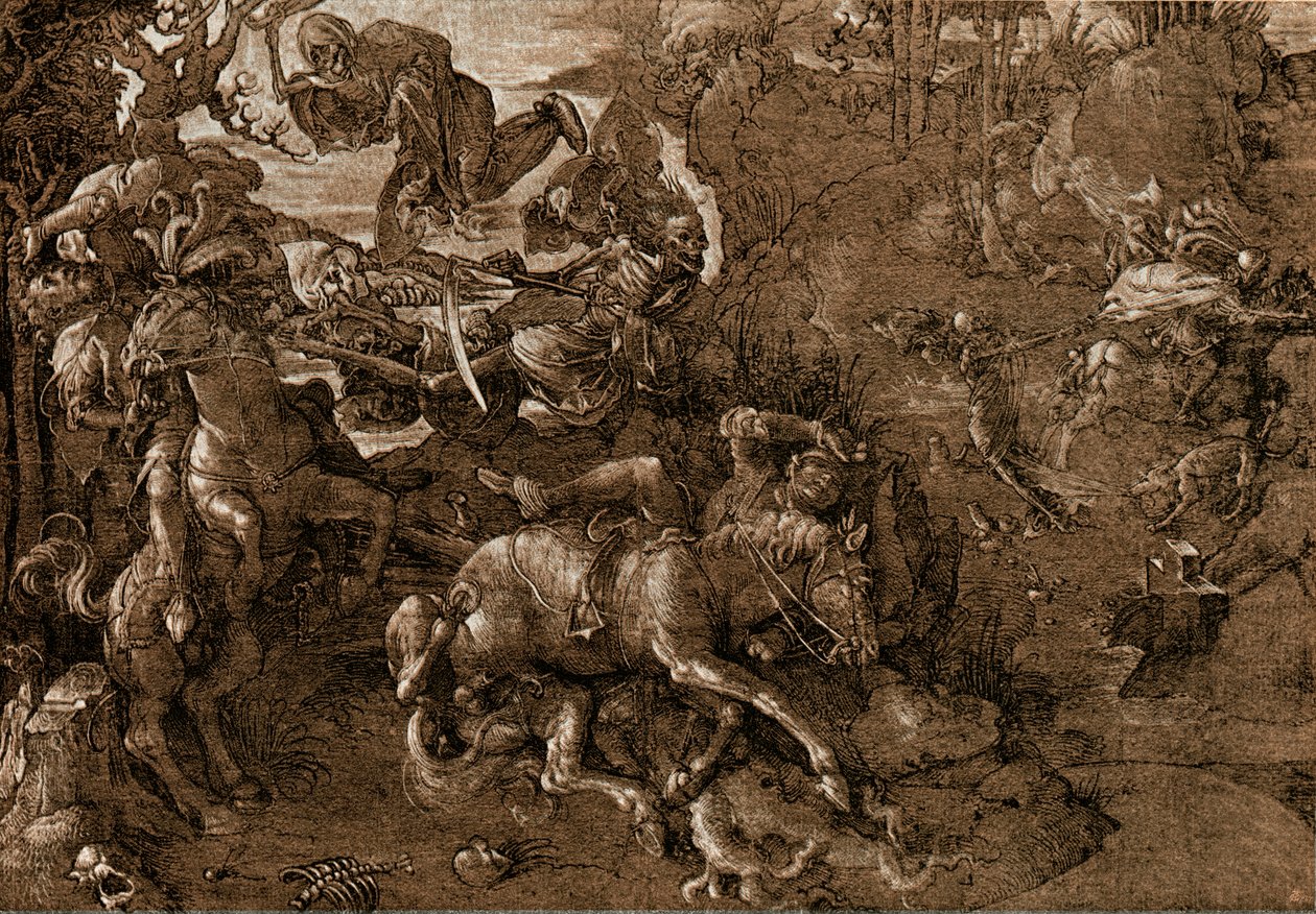 A lovagok csatája a halállal alkotó: Hans Baldung Grien