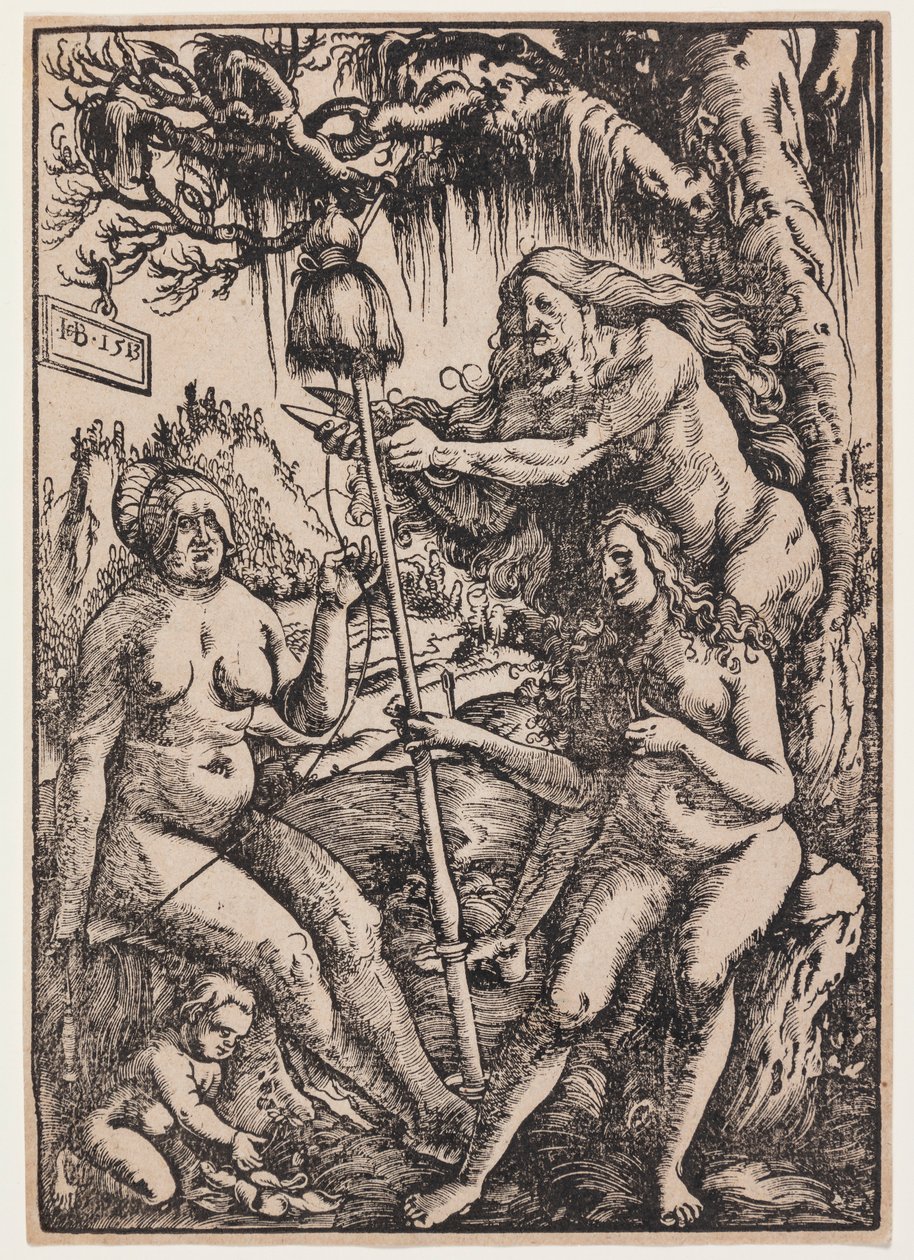 A három párka: Lakheszisz, Atroposz és Klóthó alkotó: Hans Baldung Grien