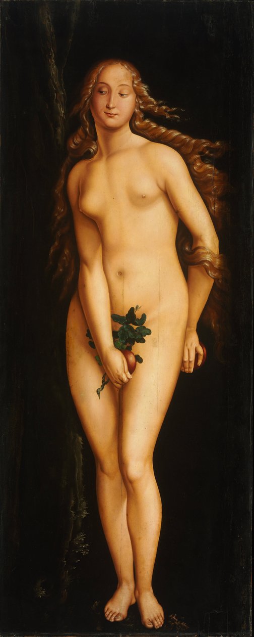 Éva - Hans Baldung (1484-1545) festménye - 1525-1526 - Olaj, fa - 208x83,5 - Szepmuveszeti Múzeum, Budapest alkotó: Hans Baldung Grien