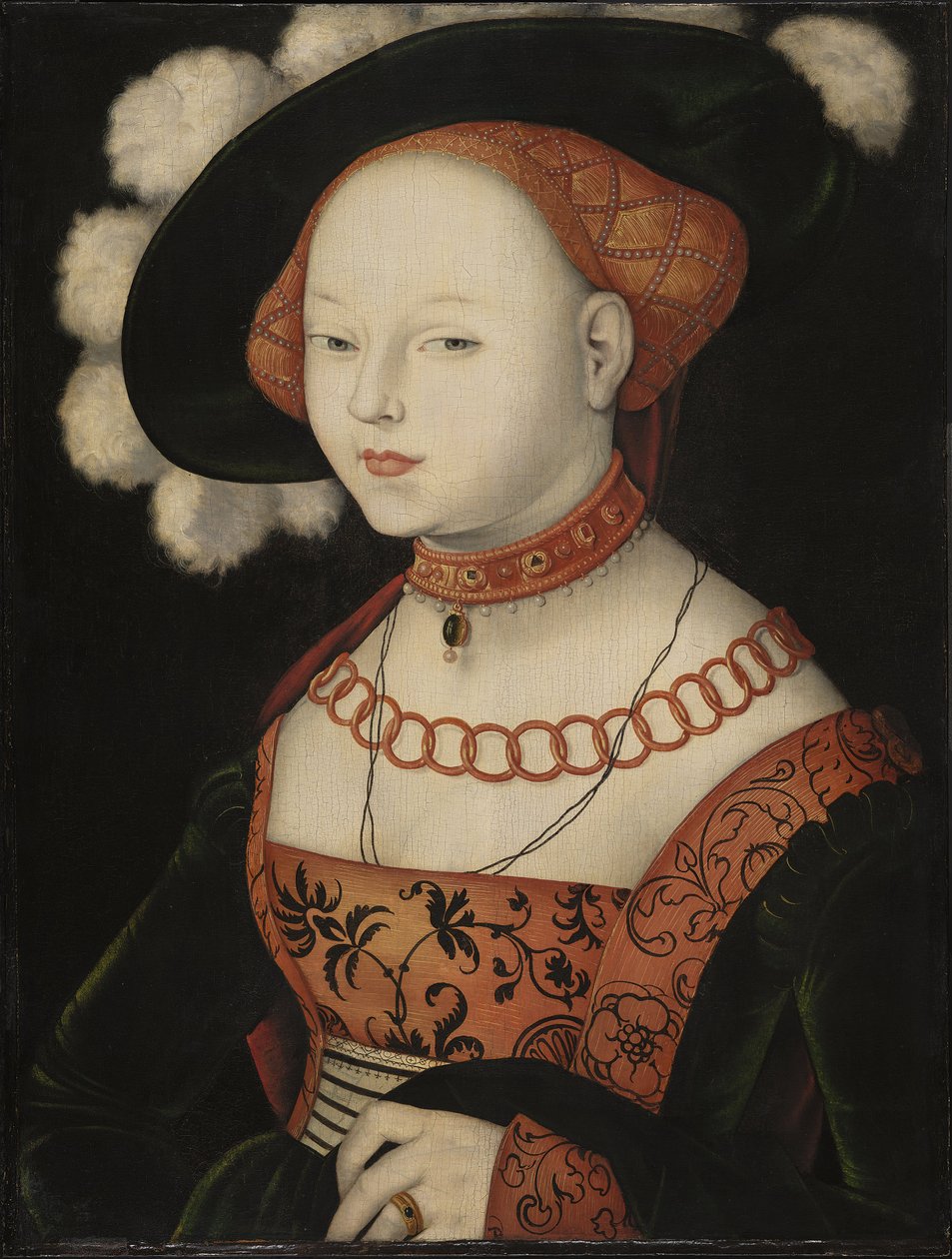 Német: Bildnis einer Dame Portrait of a Lady (Egy hölgy portréja) alkotó: Hans Baldung Grien