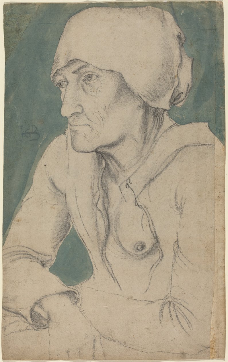 Félalakos idős nő főkötőben alkotó: Hans Baldung Grien