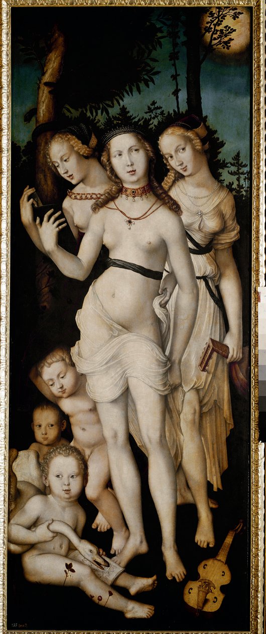 Harmónia vagy A három kegyelem (olaj, vászon alkotó: Hans Baldung Grien
