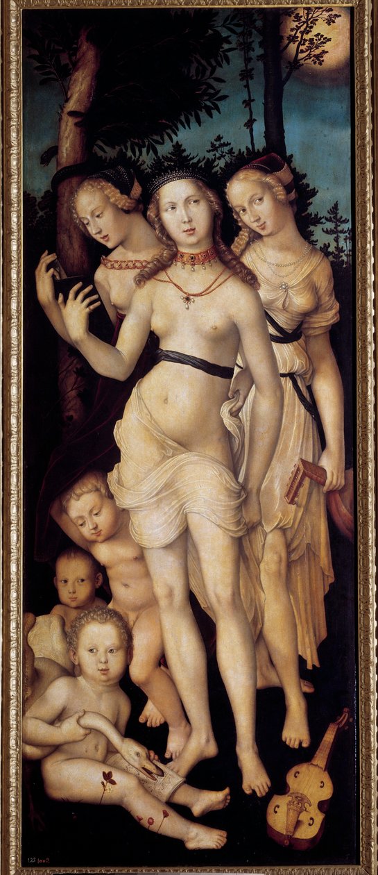 Harmónia vagy a három kegyelem. Grien Hans Baldung festménye (1484-1545) Ec. Minden. alkotó: Hans Baldung Grien