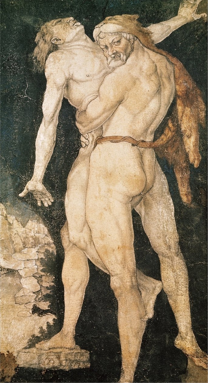 Héraklész és Antaeus alkotó: Hans Baldung Grien