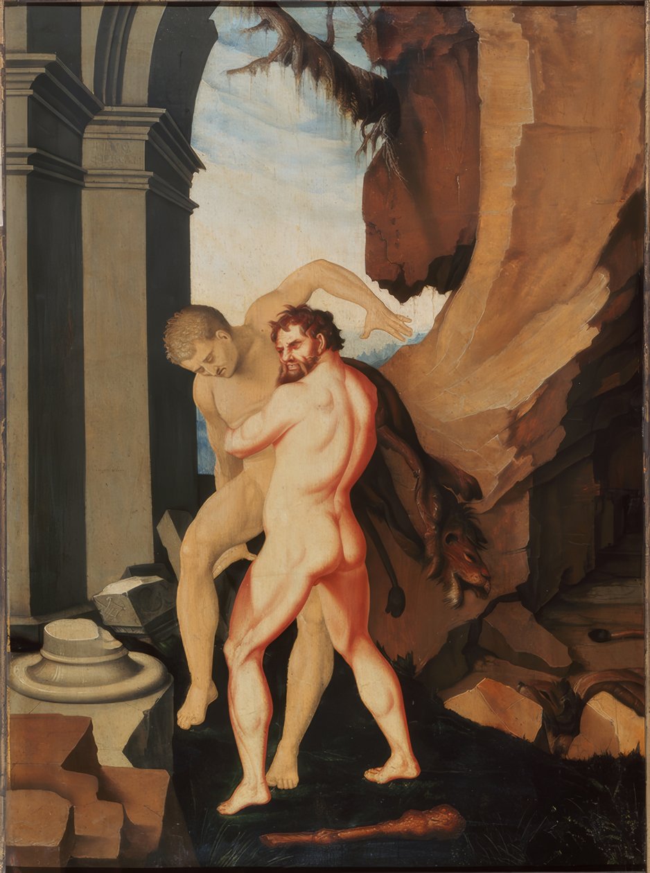 Herkules és Antaeus alkotó: Hans Baldung Grien