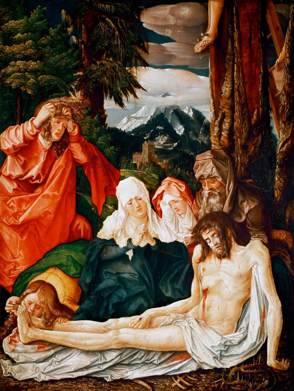"Lamentation sur la mort du christ" (A Krisztus feletti siralom) Peinture de Hans Baldung, dit Grien (Baldung Grien) (1484-1545) alkotó: Hans Baldung Grien