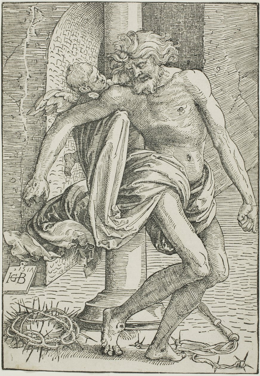 Fájdalmak embere az oszlop előtt alkotó: Hans Baldung Grien