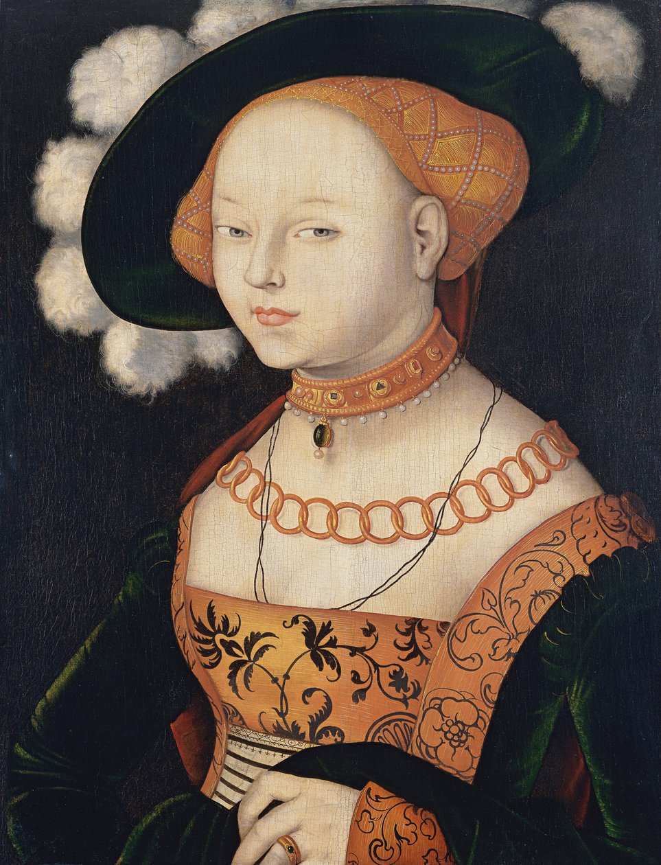 Német: Bildnis einer Dame Portrait of a Lady (Egy hölgy portréja) alkotó: Hans Baldung Grien