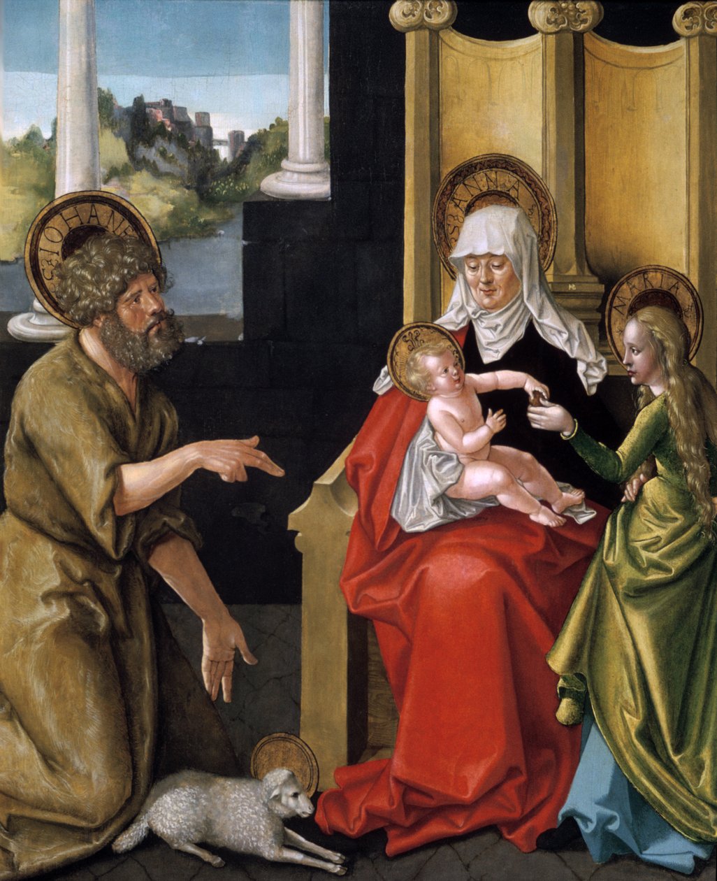 Szent Anna a Gyermek Krisztussal, a Szűzanyával és Keresztelő Szent Jánossal, 1511 alkotó: Hans Baldung Grien
