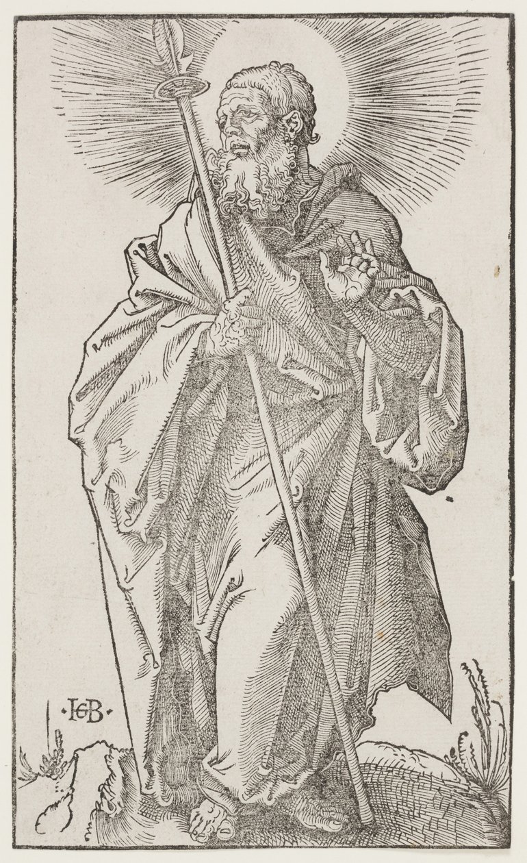 Szent Tamás, "A nagy apostolok" című filmből, 1519 körül (fametszet) alkotó: Hans Baldung Grien