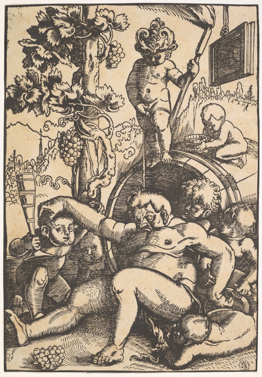 A részeg Bacchus, 1520 körül alkotó: Hans Baldung Grien