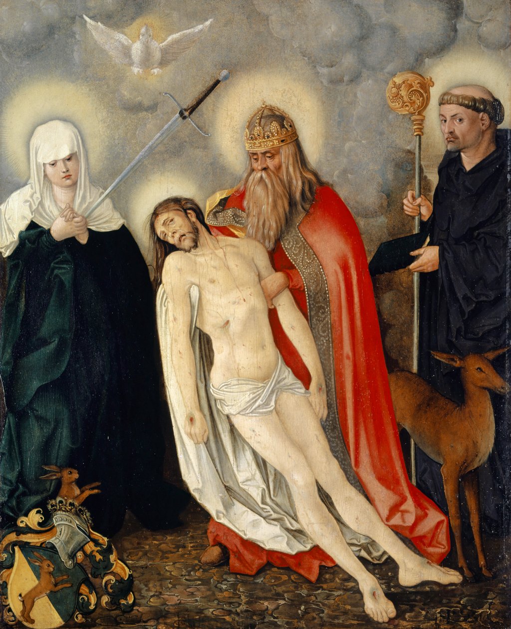 Szentháromság a Fájdalmas Asszony és Saint Giles között, 1513-1616 alkotó: Hans Baldung Grien