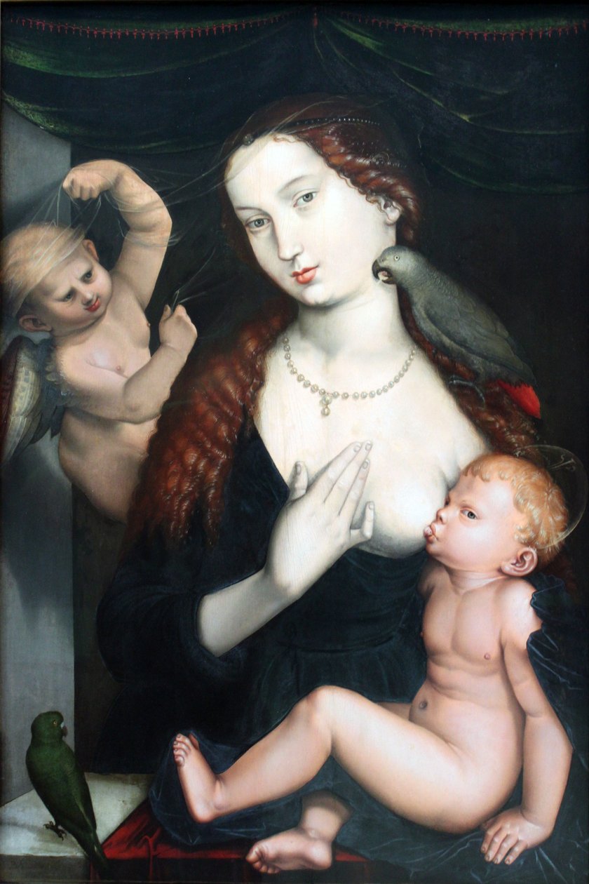 A Madonna a papagájokkal alkotó: Hans Baldung Grien
