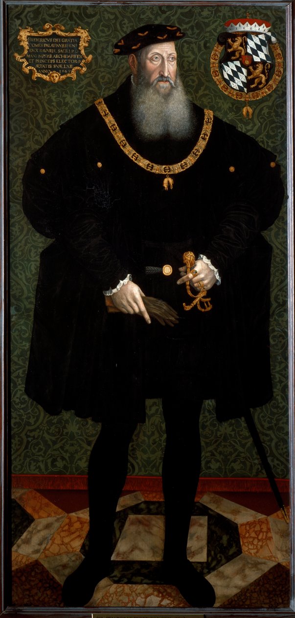 II. Frigyes pfalzi portréja (Bölcs II. Frigyes, 1546 körül (festmény) alkotó: Hans Besser