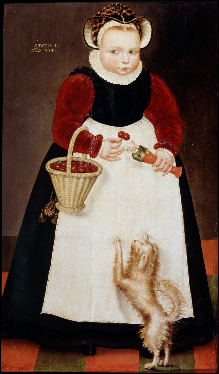 Egy fiatal lány portréja, 1584. alkotó: Hans Bock the Elder