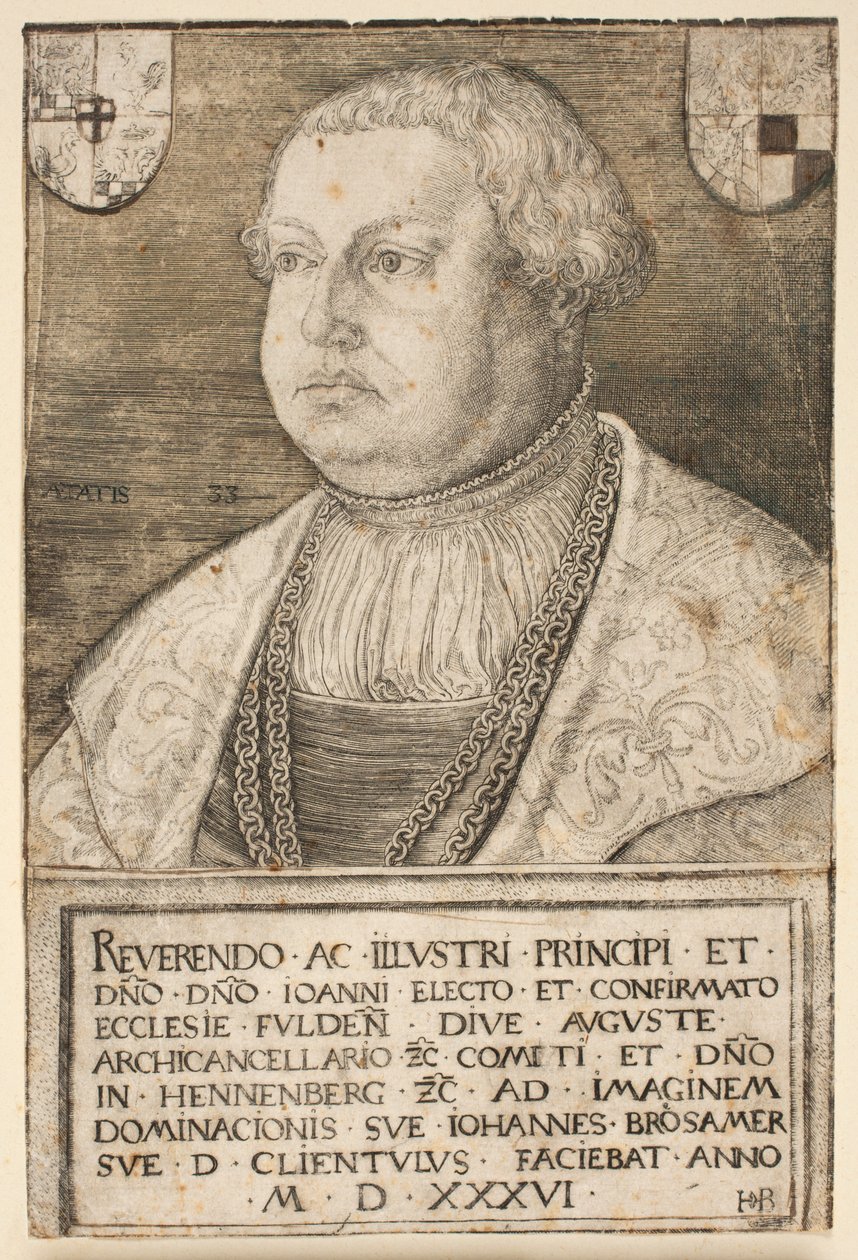 Johann von Henneberg portréja alkotó: Hans Brosamer