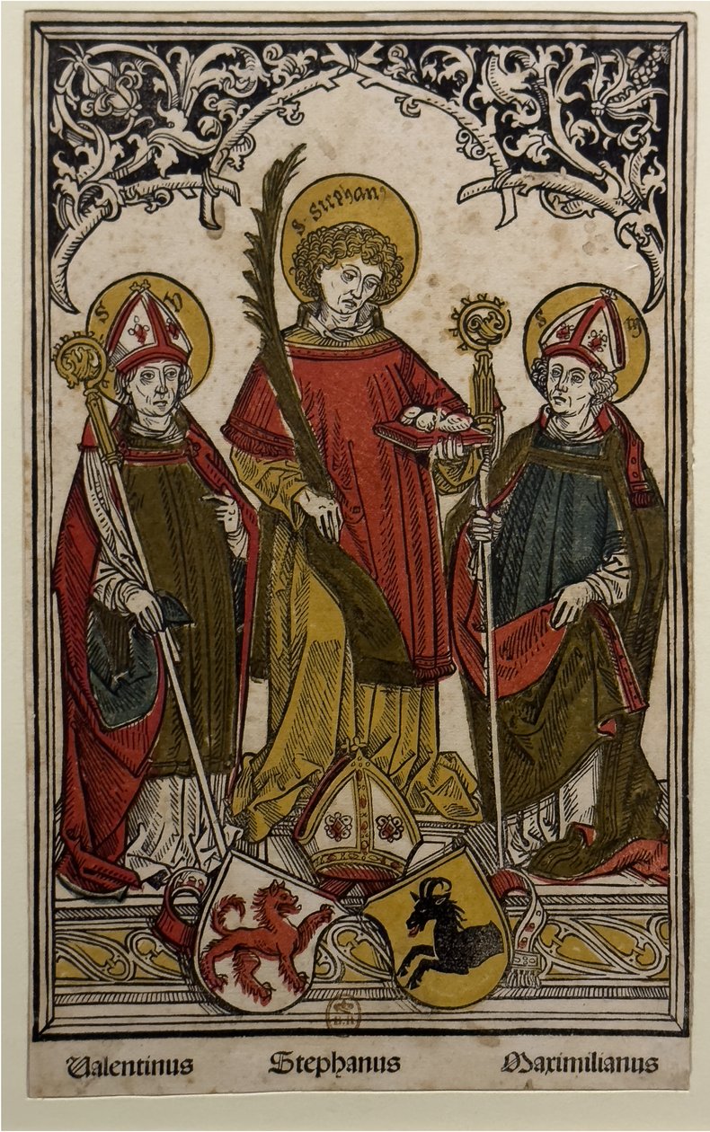 Szent Bálint, Szent István és Szent Maximilia alkotó: Hans Burgkmair
