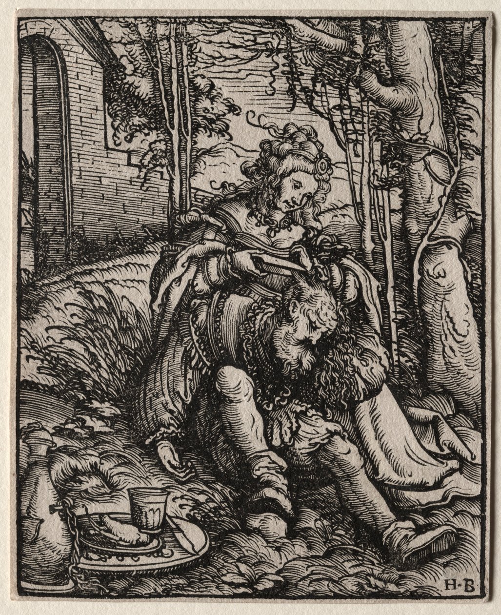 Sámson és Delila, 1519. alkotó: Hans Burgkmair