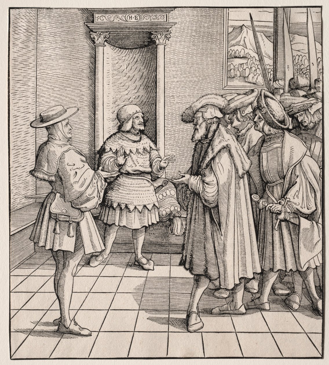 Egy kis ember rossz tanácsa a másiknak, 1512-1516. alkotó: Hans Burgkmair