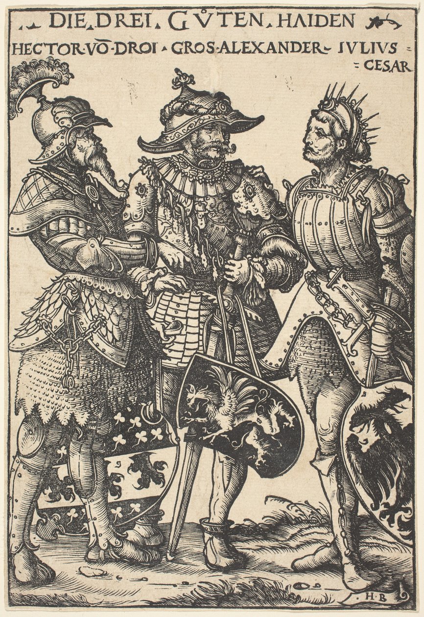 Hector, Alexander és Julius Caesar alkotó: Hans Burgkmair I