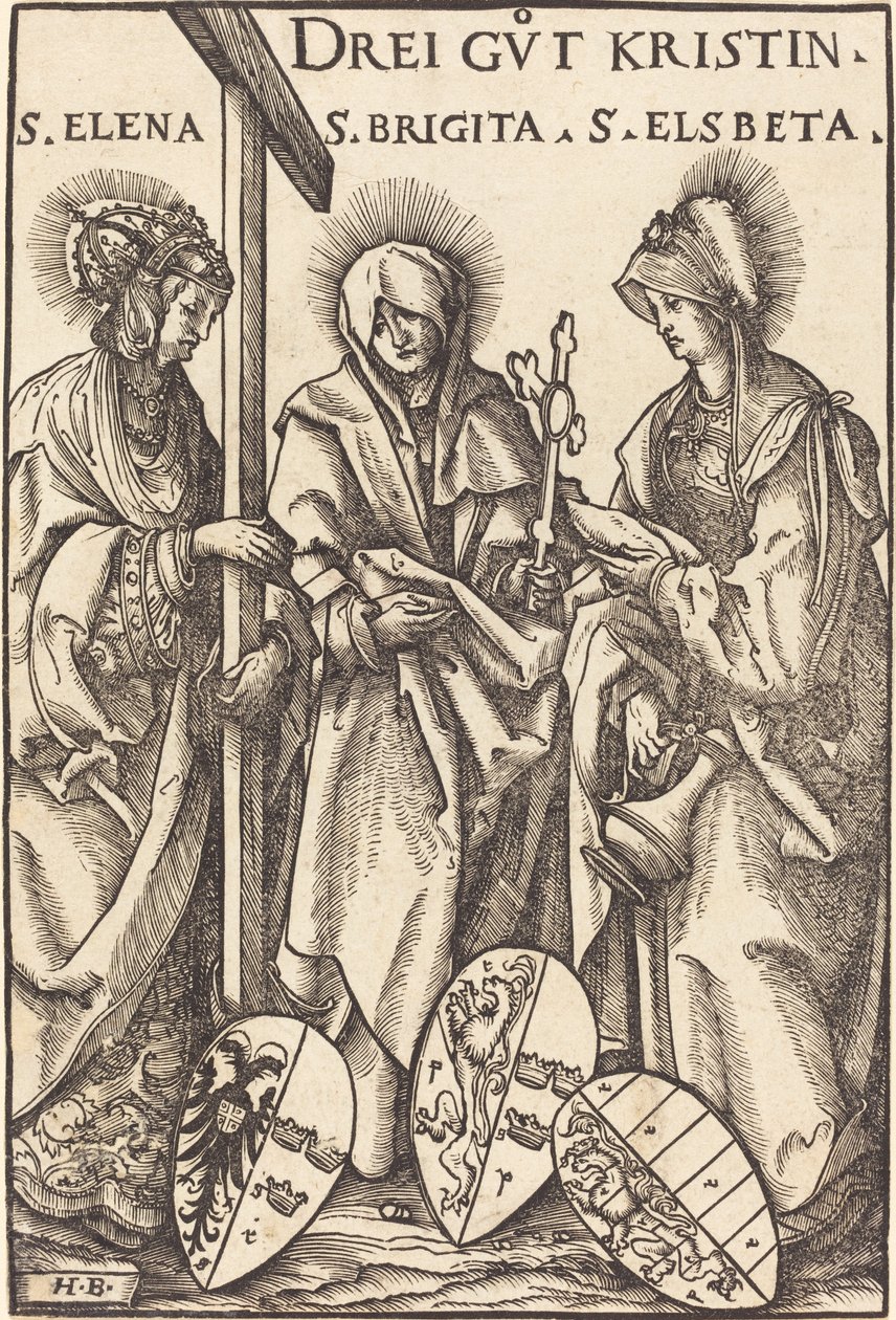 Szent Ilona, ​​Szent Brigitte és Szent Erzsébet alkotó: Hans Burgkmair I