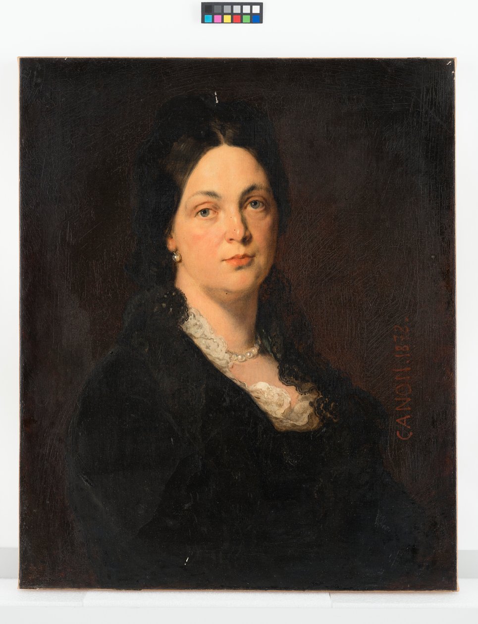 Justine von Hochstetter, született Bengough, Carl Christian Hochstetter felesége alkotó: Hans Canon