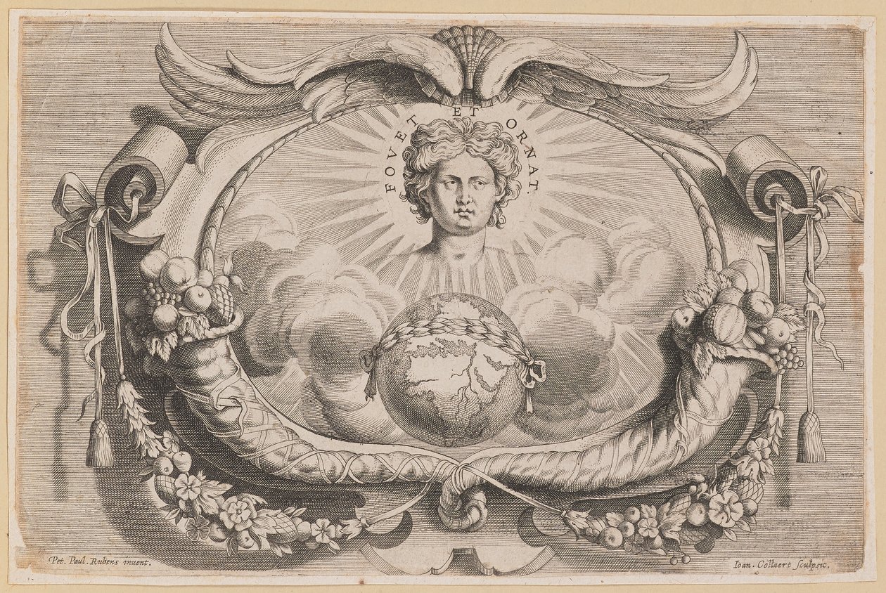 Nyomtatóeszköz Jan van Keerbergen számára: Vignetta a Biblia Cum Glossa Ordinaria számára alkotó: Hans Collaert the Younger