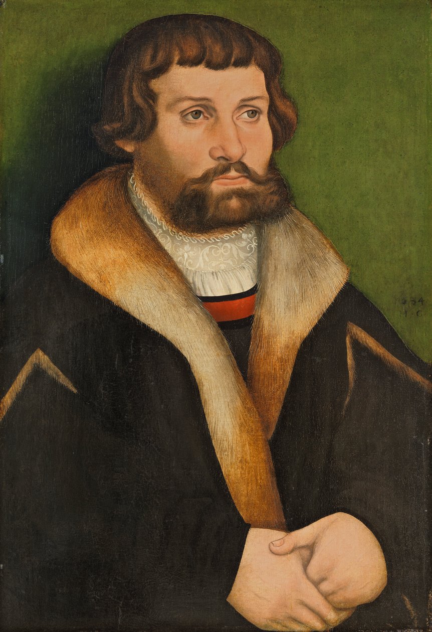 Német: Bildnis eines bärtigen Mannes Egy szakállas férfi portréja alkotó: Hans Cranach