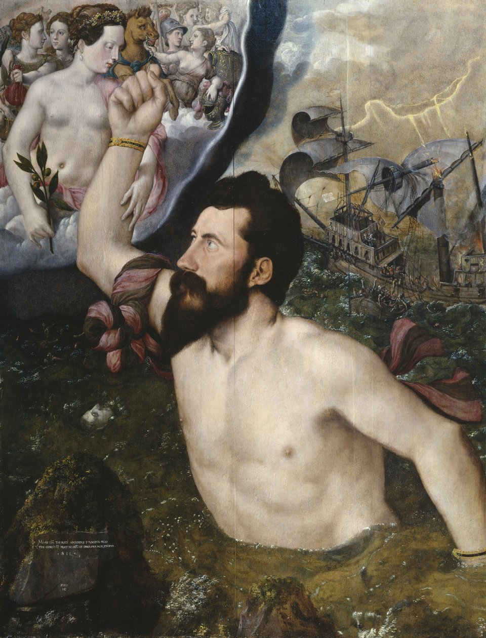 Sir John Luttrell allegorikus portréja, 1550 (panel) alkotó: Hans Eworth or Ewoutsz