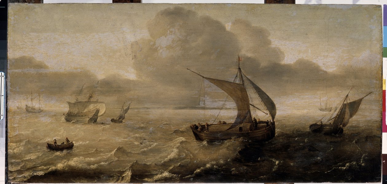 "La tempete en mer" (Viharos tenger) Hans Goderis (1622-1642) festménye 17. századi Ermitázs Múzeum, Szentpétervár alkotó: Hans Goderis