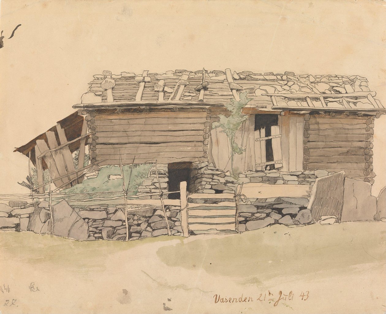 Pajta és sípálya, Vassenden alkotó: Hans Gude