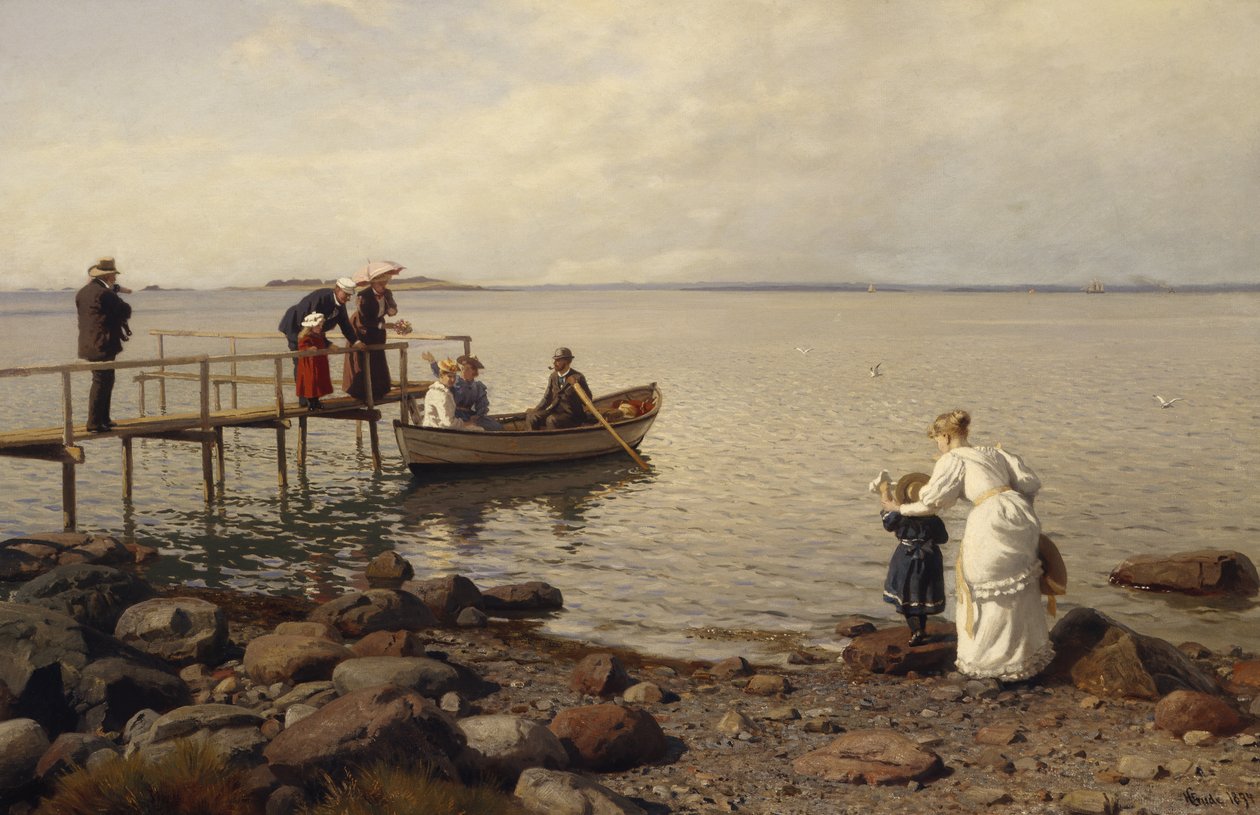 Nyári élet a tengerparton alkotó: Hans Gude
