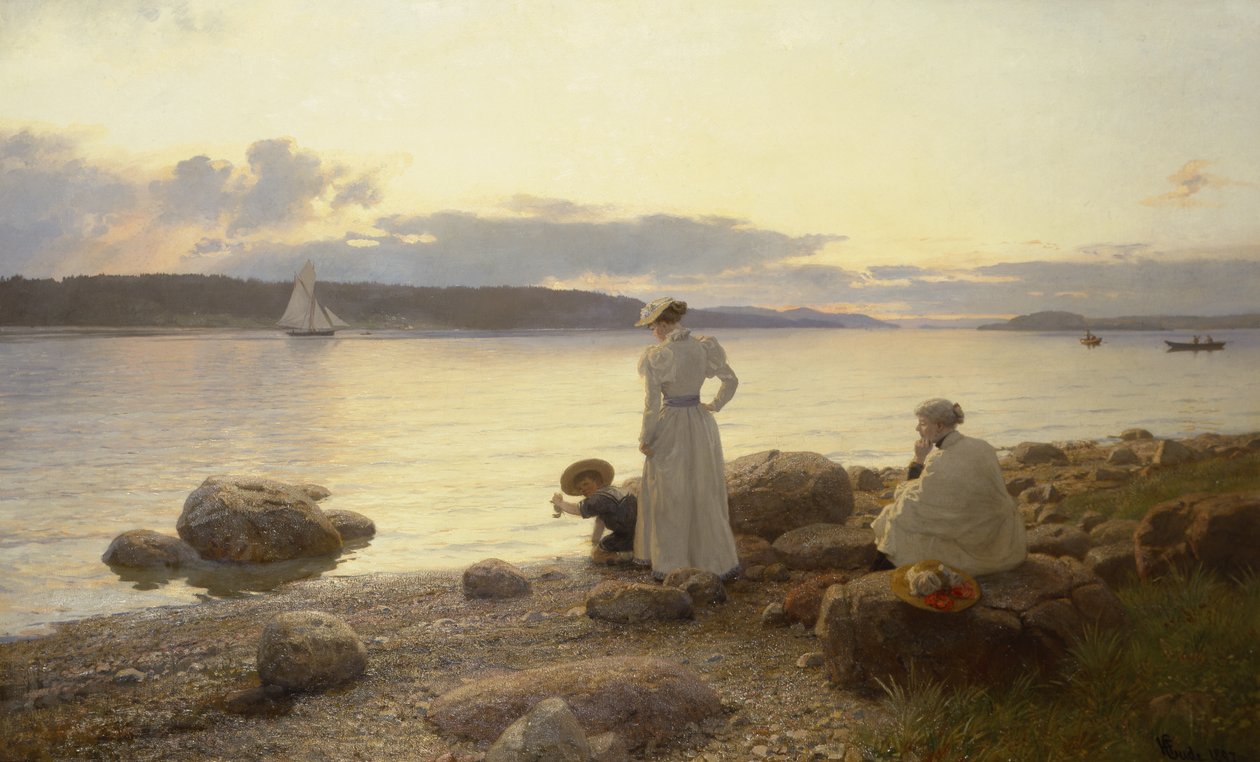 Nyári éj alkotó: Hans Gude