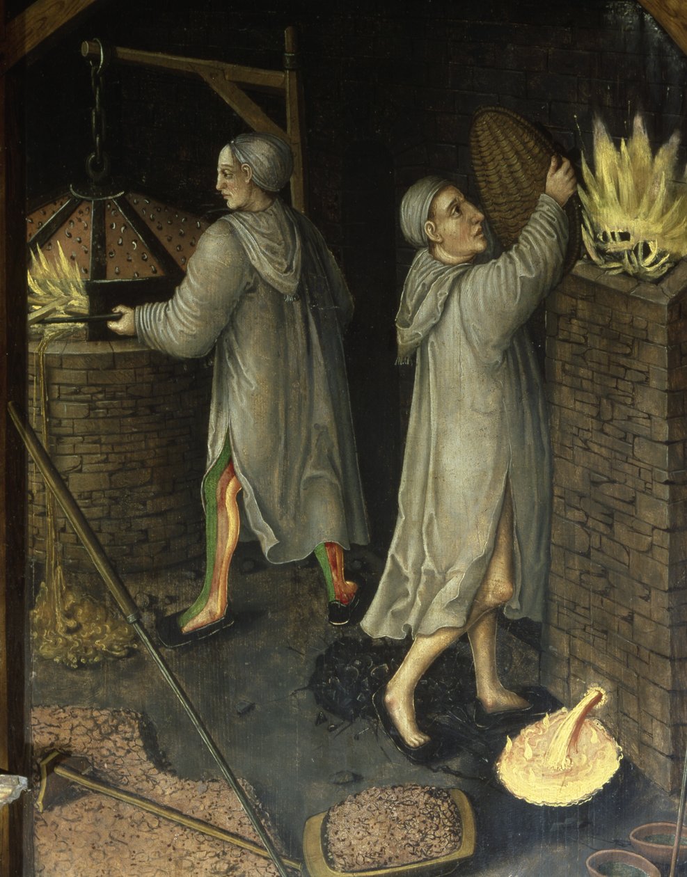 Részlet a Bányászati tájképből, 1521 alkotó: Hans Hesse