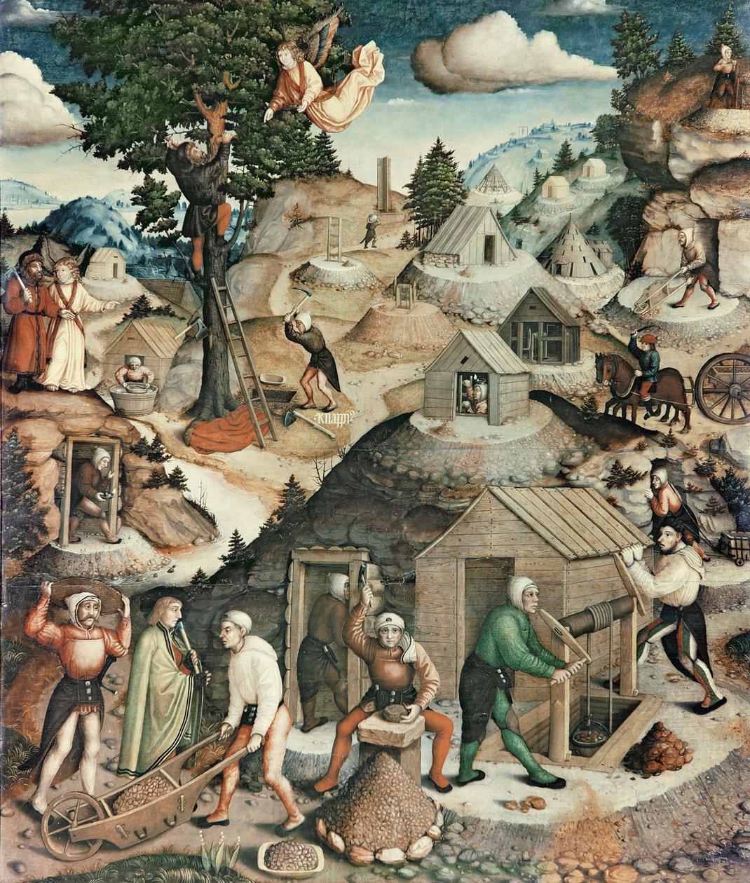 Bányászati táj, 1521 (308463 részlet) alkotó: Hans Hesse