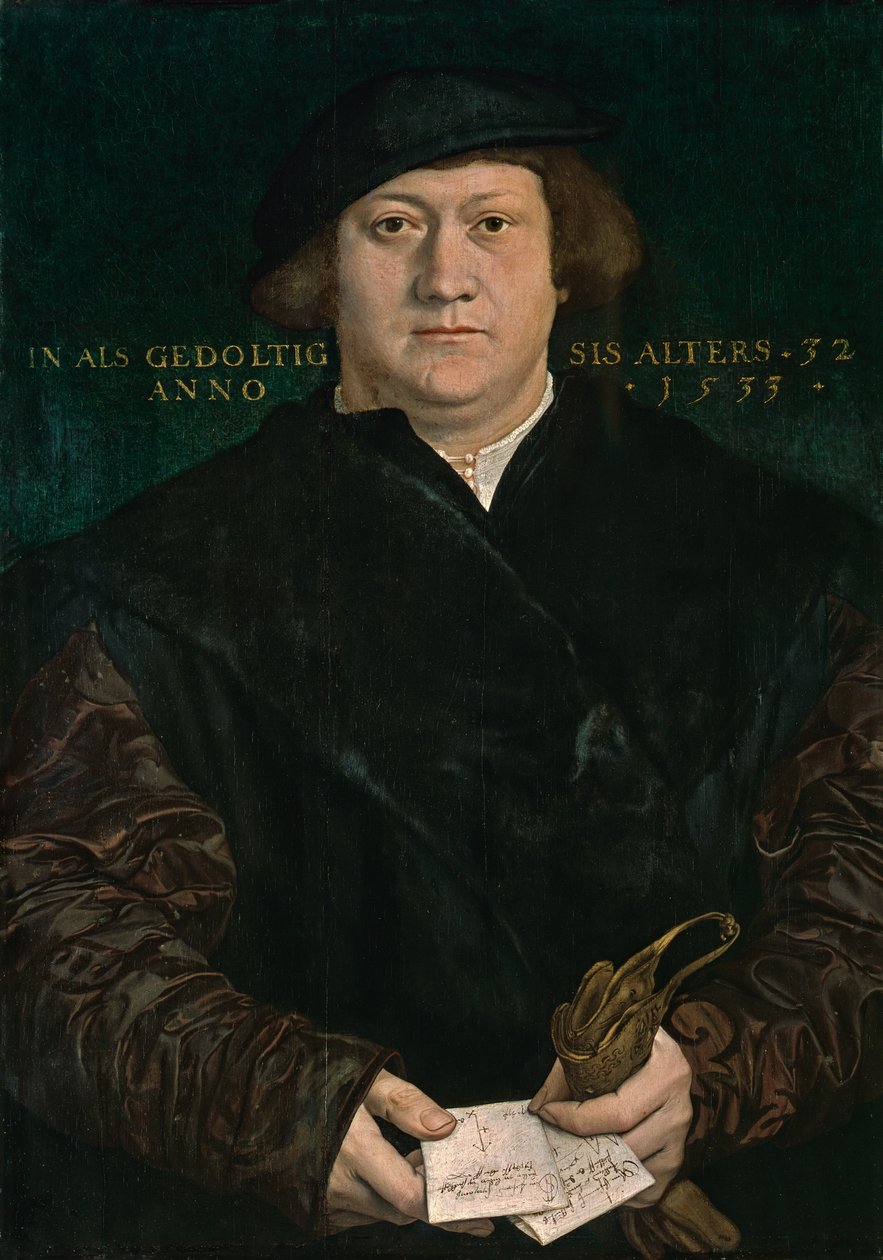 Cyriakus Kale brunswicki kereskedő portréja alkotó: Hans Holbein