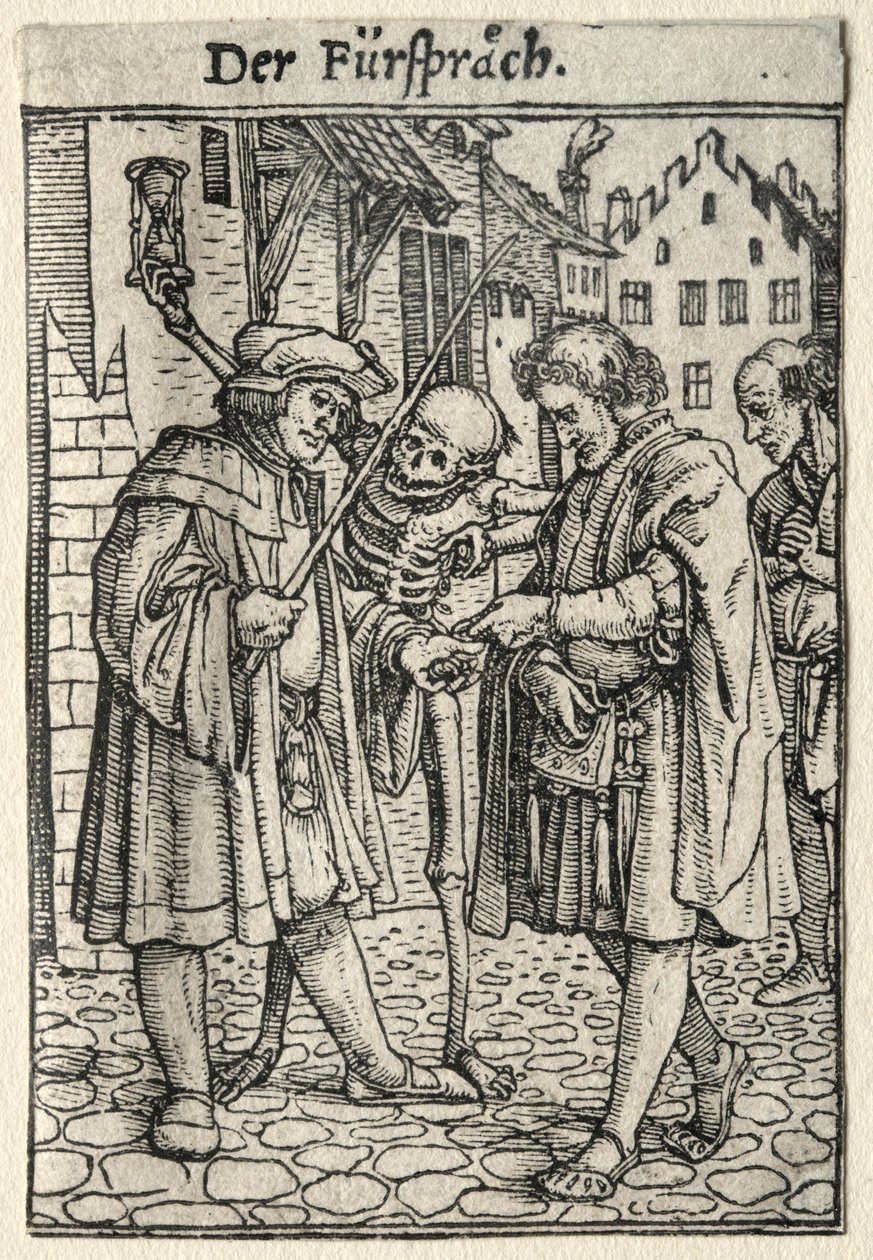 Haláltánc: A szószóló. alkotó: Hans Holbein