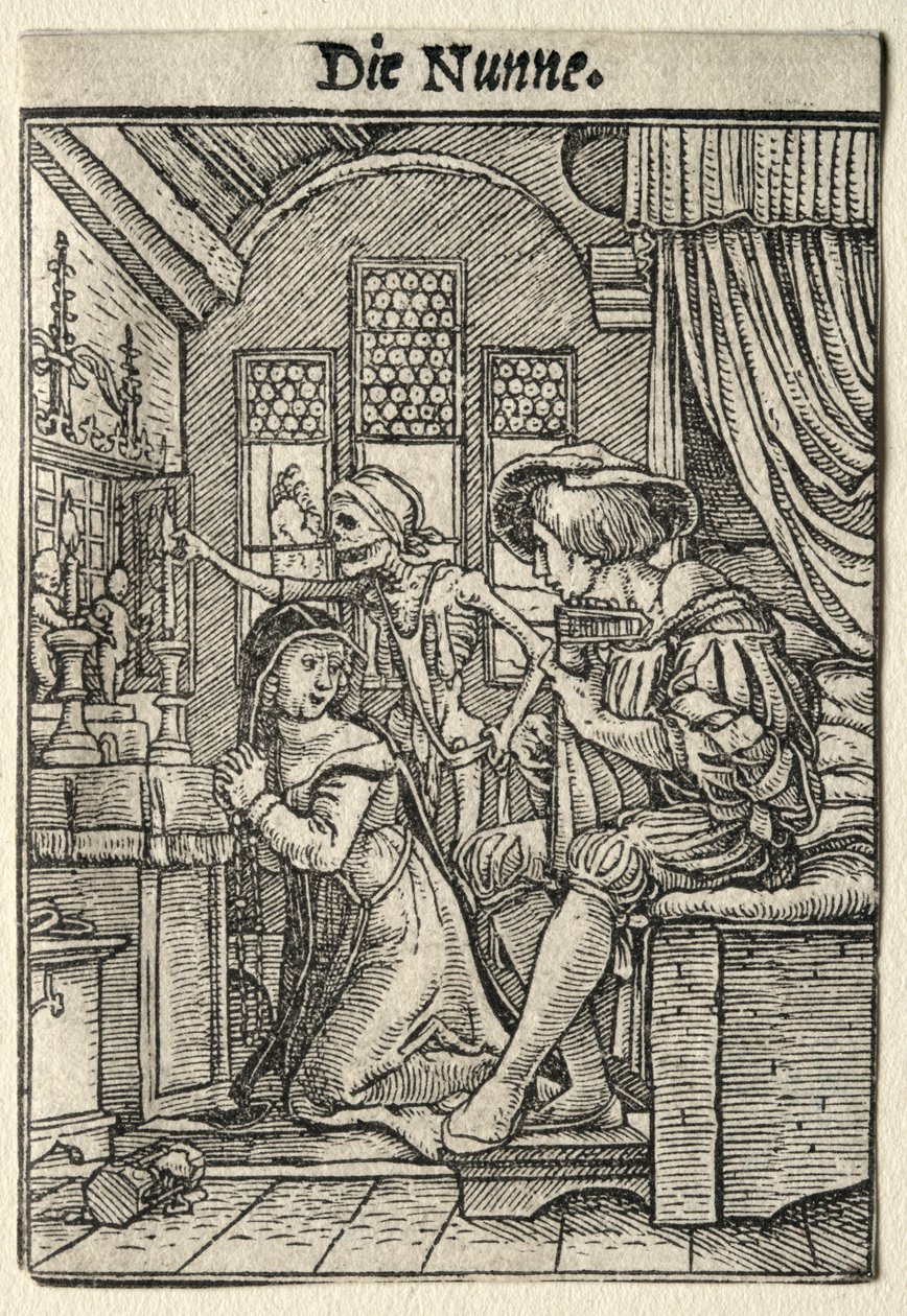 Haláltánc: Az apáca. alkotó: Hans Holbein
