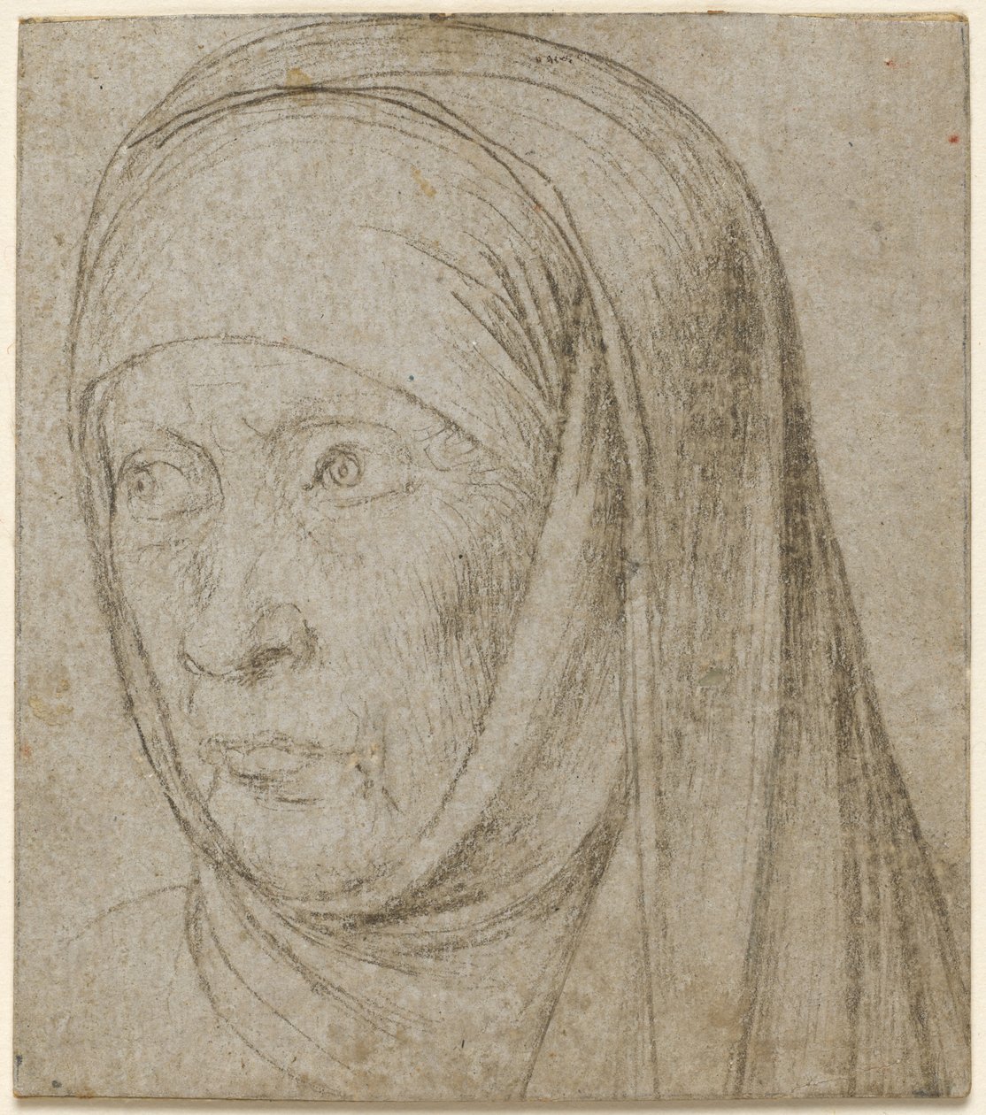 Egy öregasszony feje alkotó: Hans Holbein