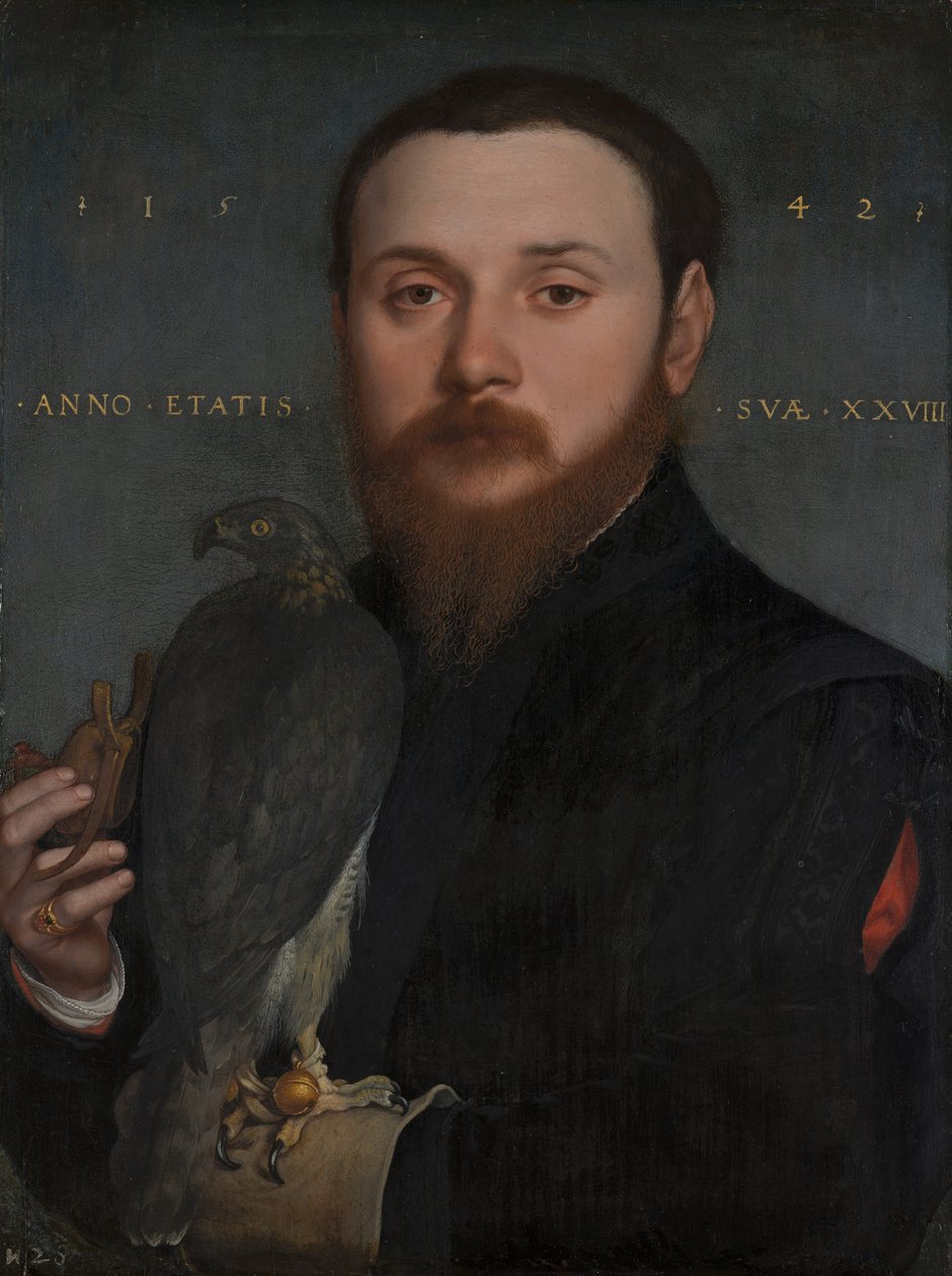 Egy solymász portréja alkotó: Hans Holbein