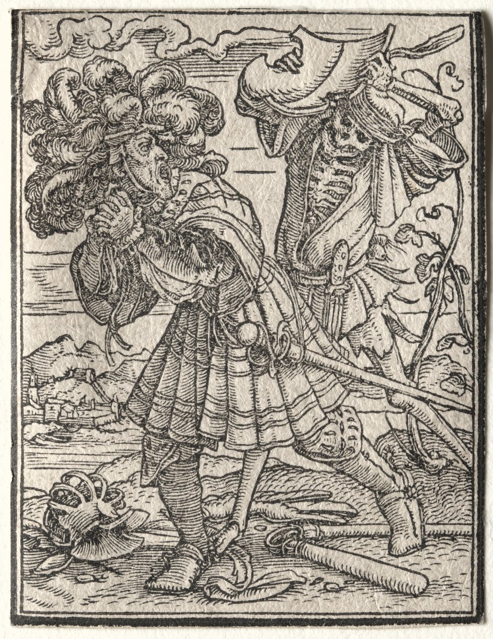 A haláltánc: A gróf vagy gróf. alkotó: Hans Holbein
