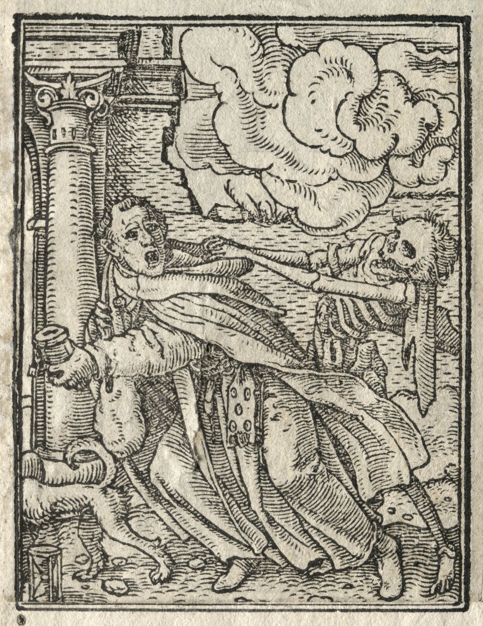 A haláltánc: A koldus szerzetes, az apáca. alkotó: Hans Holbein
