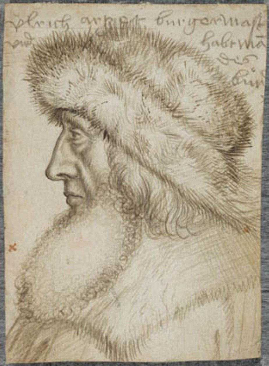 Ulrich Artzt augsburgi polgármester és a Sváb Liga kapitánya portréja alkotó: Hans Holbein d.Æ.