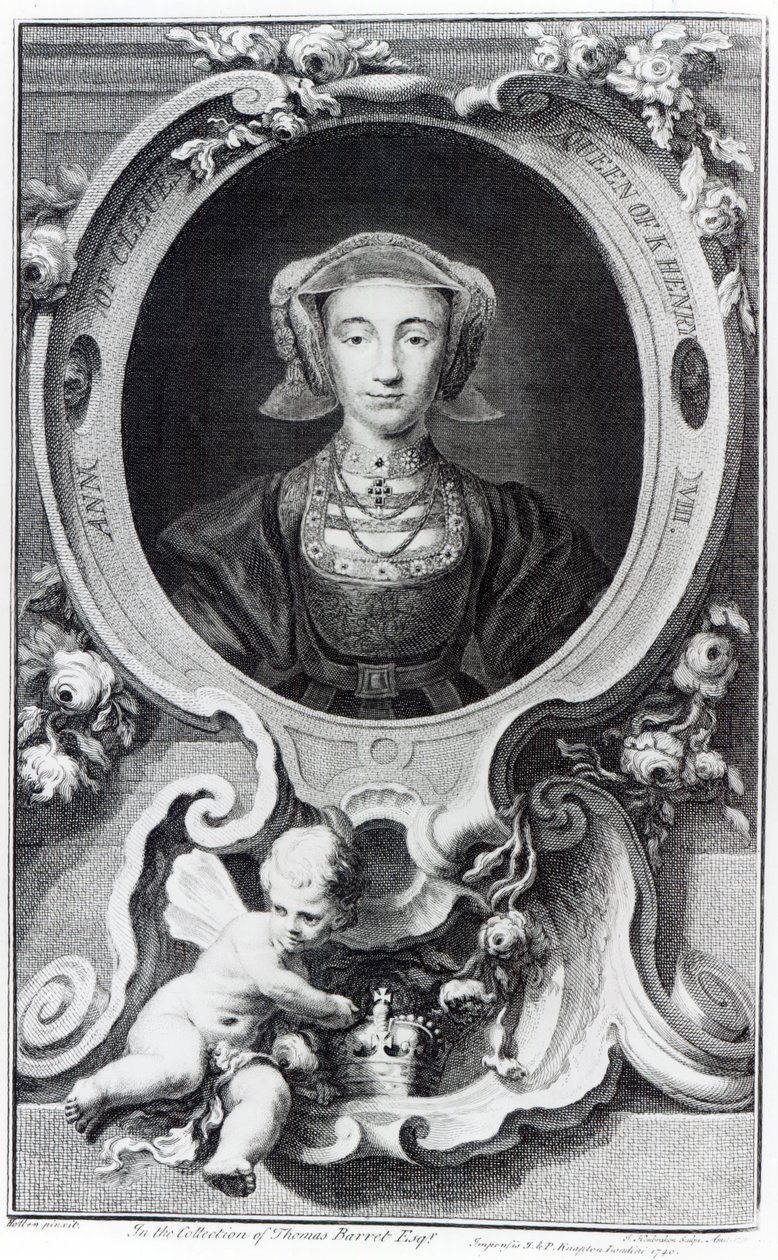 Clevesi Anna, Jacobus Houbraken metszete, 1740 alkotó: Hans Holbein der Jüngere