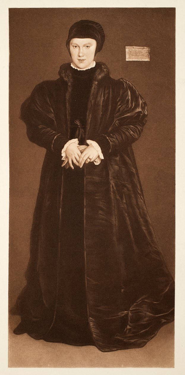 Dán Christina, Milánó hercegnője, 1538 körül, pub. 1640 (kollotípus) alkotó: Hans Holbein der Jüngere