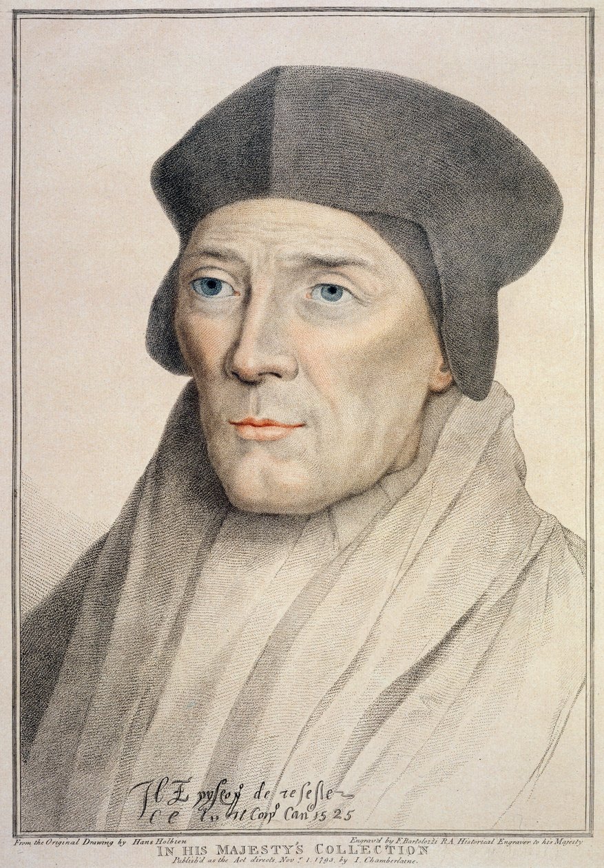 John Fisher, Rochester püspöke (1469-1535) Francesco Bartolozzi (1727-1815) metszete. alkotó: Hans Holbein der Jüngere