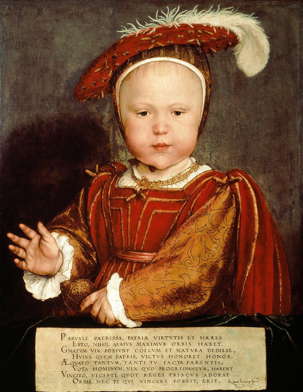 VI. Edward gyermekkori portréja, 1538 körül alkotó: Hans Holbein der Jüngere
