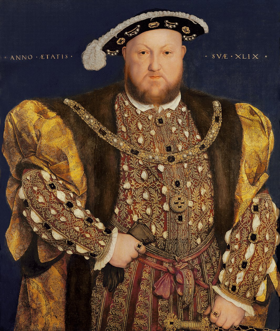 VIII. Henrik (1491-1547) 49 éves portréja, 1540 alkotó: Hans Holbein der Jüngere