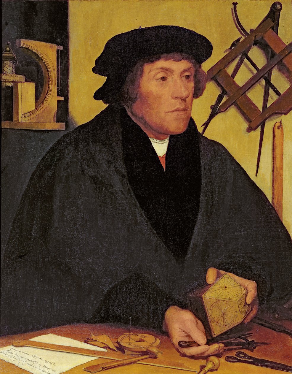 Nicholas Kratzer (1487-1550 körül) portréja, a Corpus Christi College munkatársa, majd VIII. Henrik király királyi csillagásza, az 1528-as eredeti 19. századi másolata a Louvre-ban alkotó: Hans Holbein der Jüngere