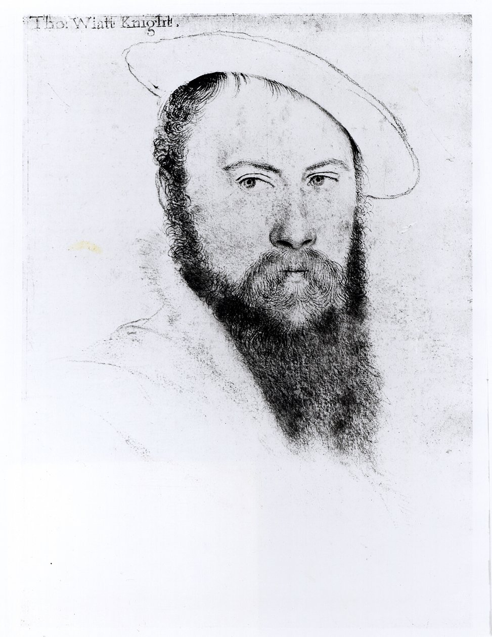 Sir Thomas Wyatt fiatalabb (kb. 1521-54) portréja (ceruza és szén papíron) alkotó: Hans Holbein der Jüngere